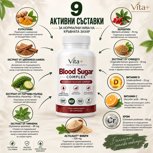 Vita+ GlucoBalance - 30 капсули